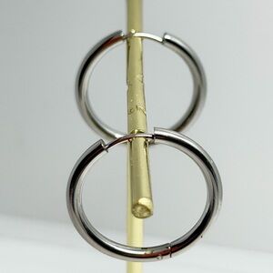 Classic 925 Sterling  Silver plated Hoop Earrings - Polished Stainless Steel